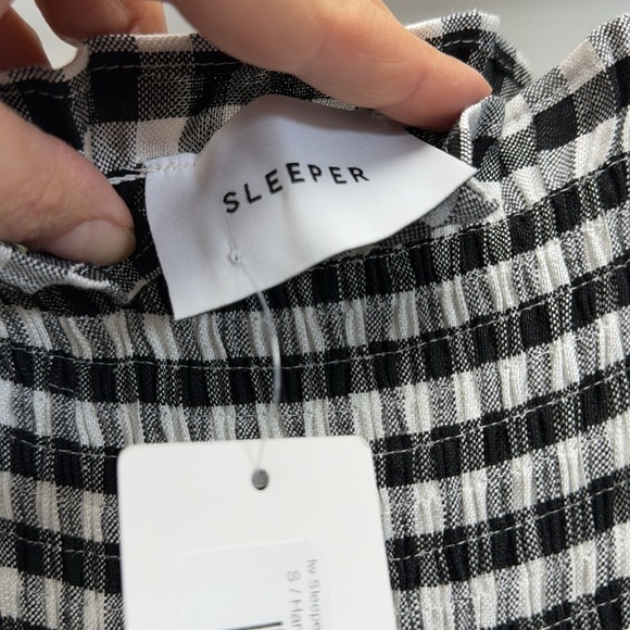 Sleeper Black and White Gingham Midi Dress - Picture 15 of 16